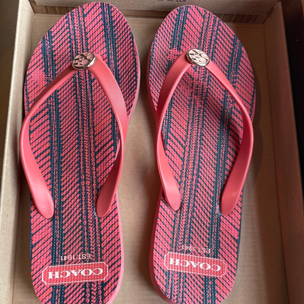Coach flip flops. Size 7.5